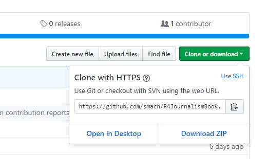 Figure 5.1: Clone or download choices